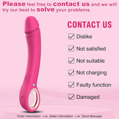 Premium Silicone G-Spot & Clitoral Vibrator with 10 Vibration Modes