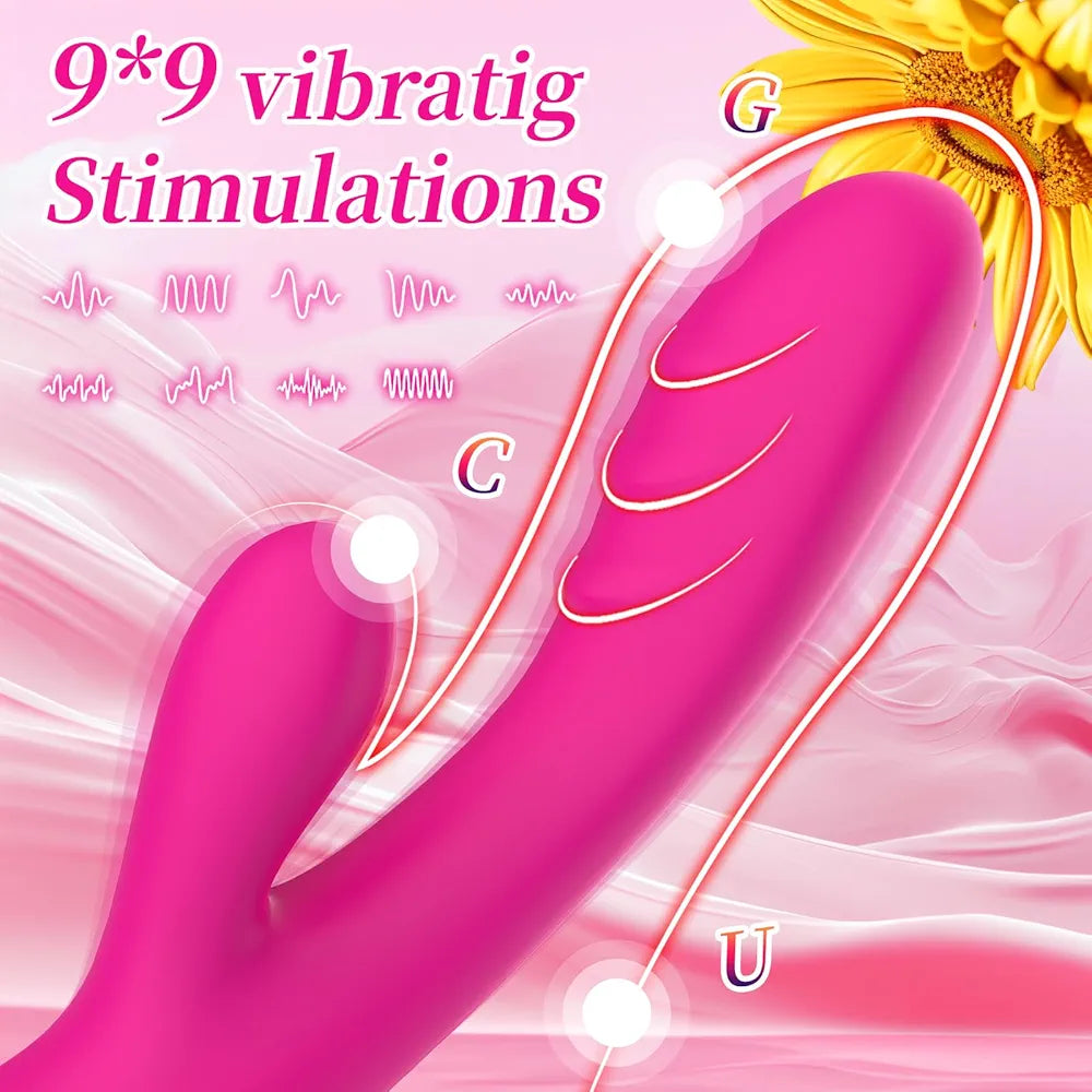 Dual-Motor Heated Wand Massager with 9 Vibration Modes for Targeted Clitoral and G-Spot Stimulation