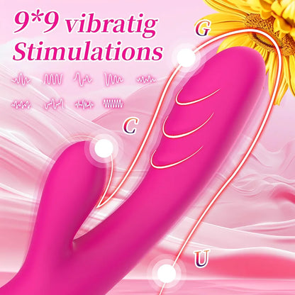 Dual-Motor Heated Wand Massager with 9 Vibration Modes for Targeted Clitoral and G-Spot Stimulation