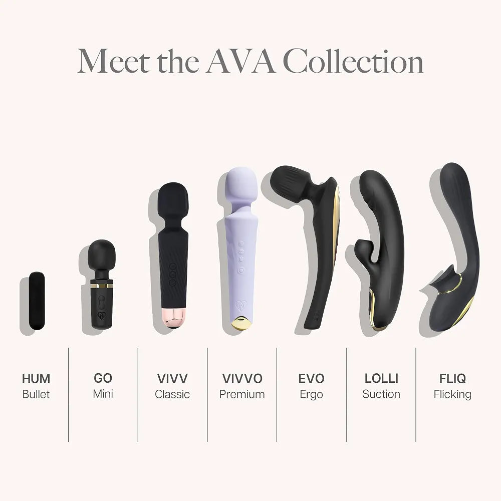 Ava Premium Purple Clitoral Vibrator - 6-Hour Battery, Waterproof Silicone, Multi-Speed Couples Toy