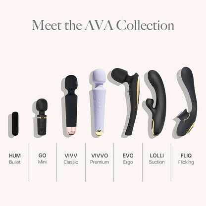 Ava Premium Purple Clitoral Vibrator - 6-Hour Battery, Waterproof Silicone, Multi-Speed Couples Toy