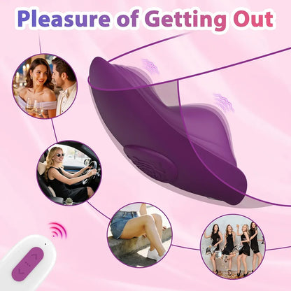 Butterfly Wearable App-Controlled Panty Vibrator with 10 Modes, Waterproof Magnetic Charging Clitoral Stimulator for Women and Couples