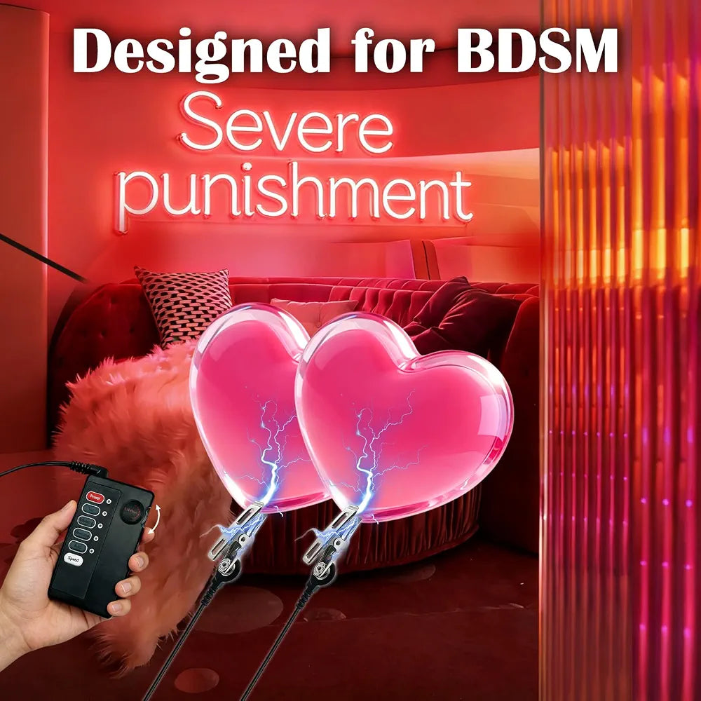 Advanced Electro-Stimulation Clitoral and Nipple Clamp Set for BDSM Sensory Play