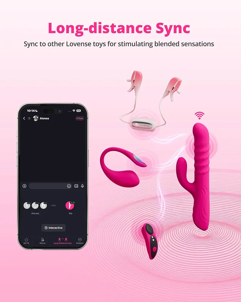 Velvo App-Controlled Rabbit Vibrator with Rotating Beads and Dual-Stimulation