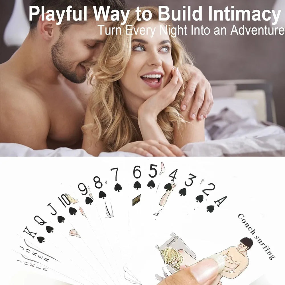 Intimate Couples Game Bundle: 54 Position Cards and Glow-in-the-Dark Action Dice for Romantic Date Nights