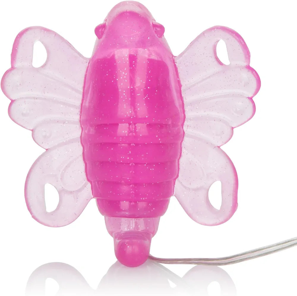 CalExotics Original Venus Butterfly Hands-Free Strap-On Vibrating Personal Massager for Couples - Pink