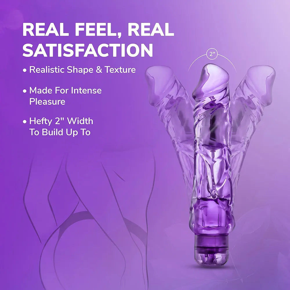 Eden 9-Inch Realistic Vibrating Dildo - Waterproof Multi-Speed Girthy Shaft Massager for Couples