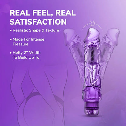 Eden 9-Inch Realistic Vibrating Dildo - Waterproof Multi-Speed Girthy Shaft Massager for Couples