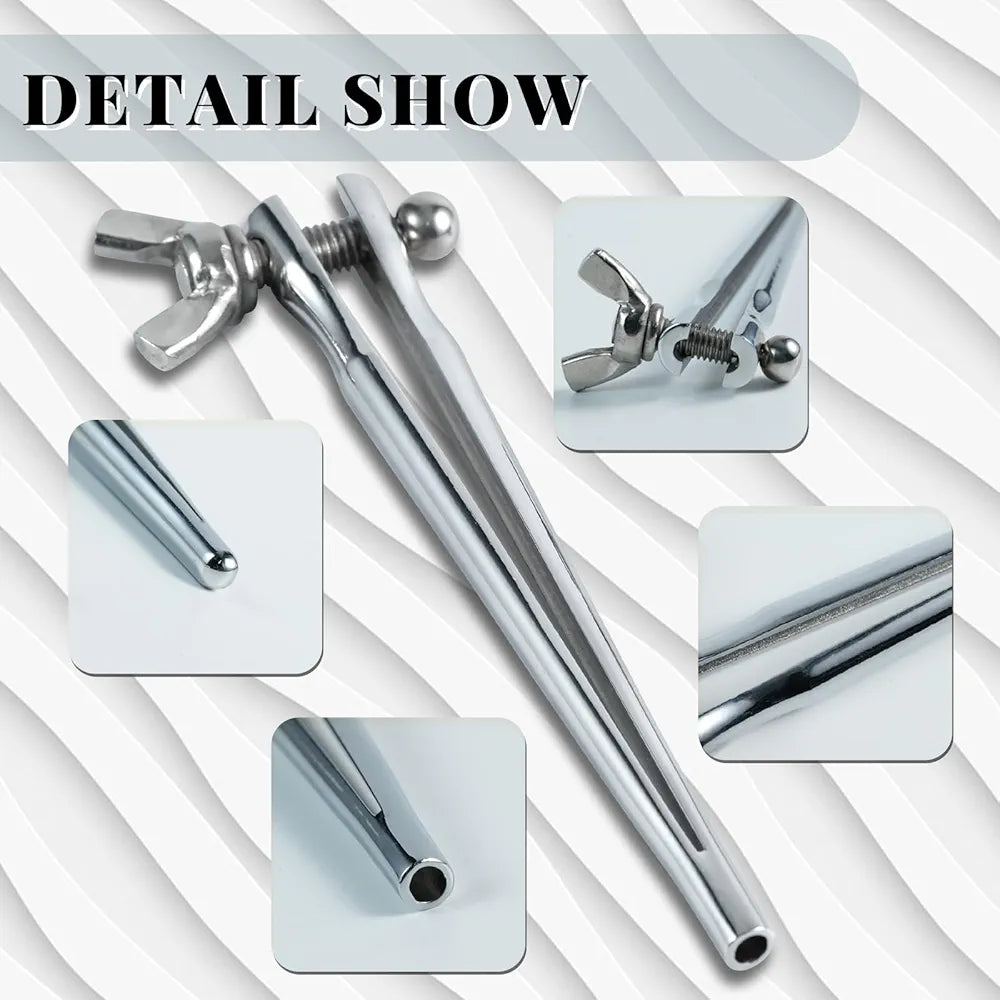 Adjustable Stainless Steel Hollow Urethral Sound Dilator for Male BDSM and Prostate Massage