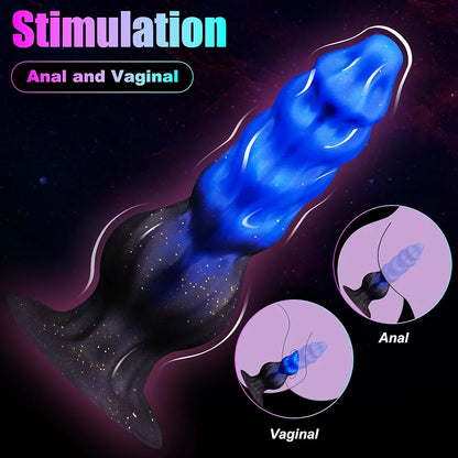 7-Inch Silicone Fantasy Dragon Knot Dildo with Suction Cup for Prostate and G-Spot Massage