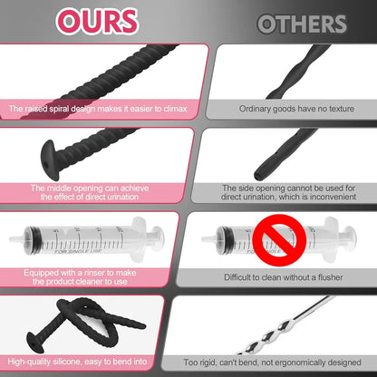 5-Piece Silicone Threaded Urethral Dilator and Sounding Set for Male Training