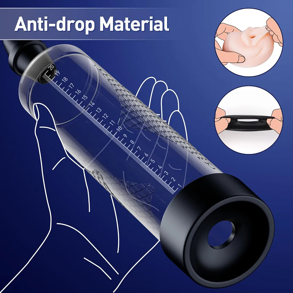 Penis Pump Sex Toys for Men - ACUMUM Manual Vacuum Penis Extender Male Sex Toys, Penis Pumps Penis Enlarger Adult Toys with Pocket Pussy, Penis Sleeve Cock Sexual Stimulation Device for Erection