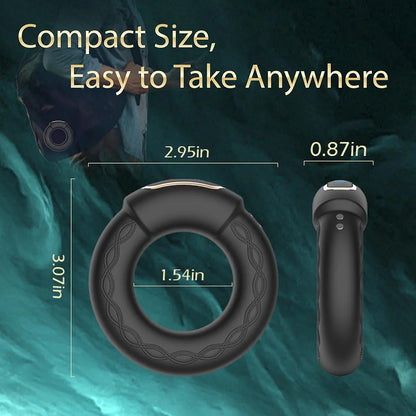 Luxonia Heated Vibrating Cock Ring with 9 Vibration Modes - Premium Silicone Male Enhancement Toy