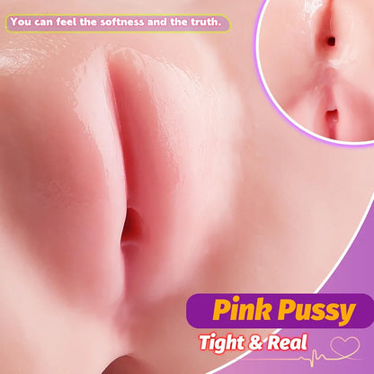 4.2LB Realistic Male Masturbator with 3D Textured Channel, Strong Suction, and Dual-Entry Design for Enhanced Stimulation