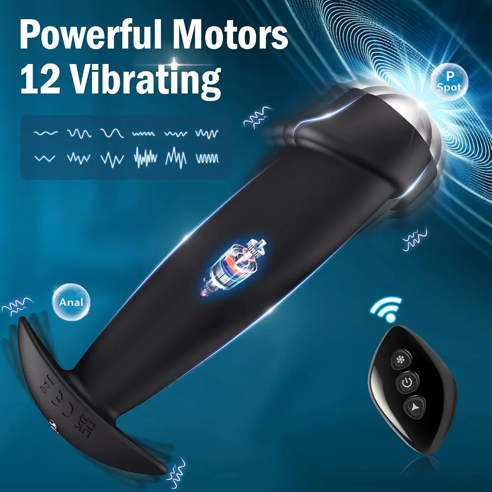 Advanced Thermal Prostate Massager with 12 Vibration Modes for Anal Stimulation