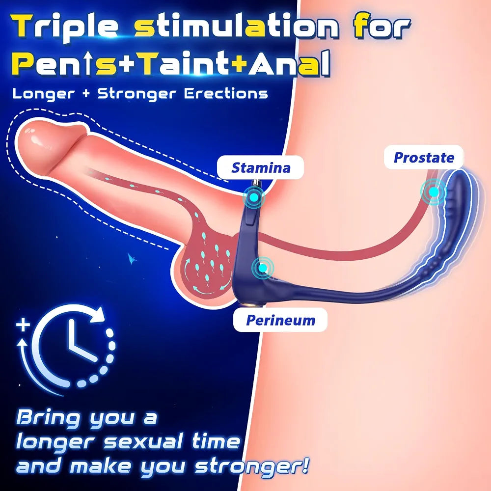 SOARPPIE Vibrating Prostate Massager and Anal Bead Stimulator for Men