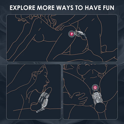 Dual-Pack Vibrating Cock Ring and Penis Sleeve Set for Couples