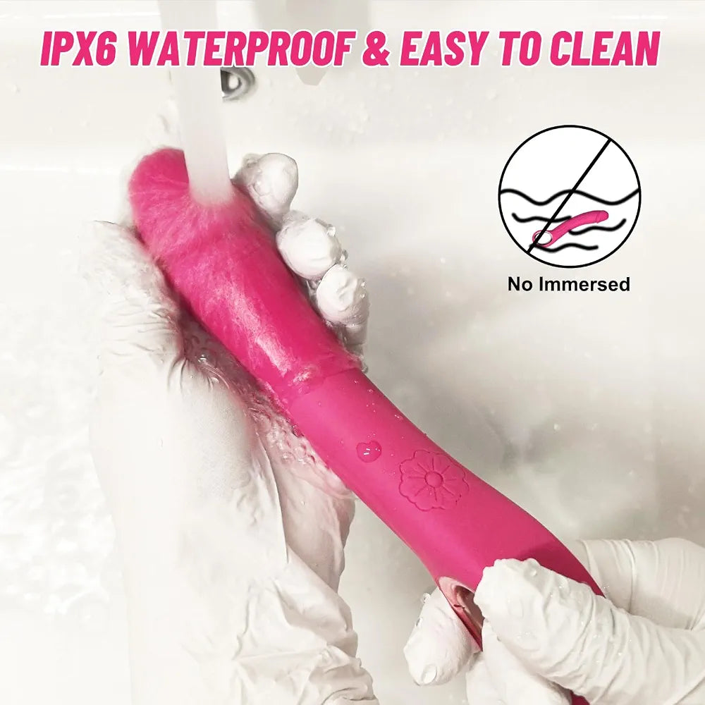 Premium Silicone G-Spot & Clitoral Vibrator with 10 Vibration Modes
