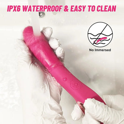 Premium Silicone G-Spot & Clitoral Vibrator with 10 Vibration Modes