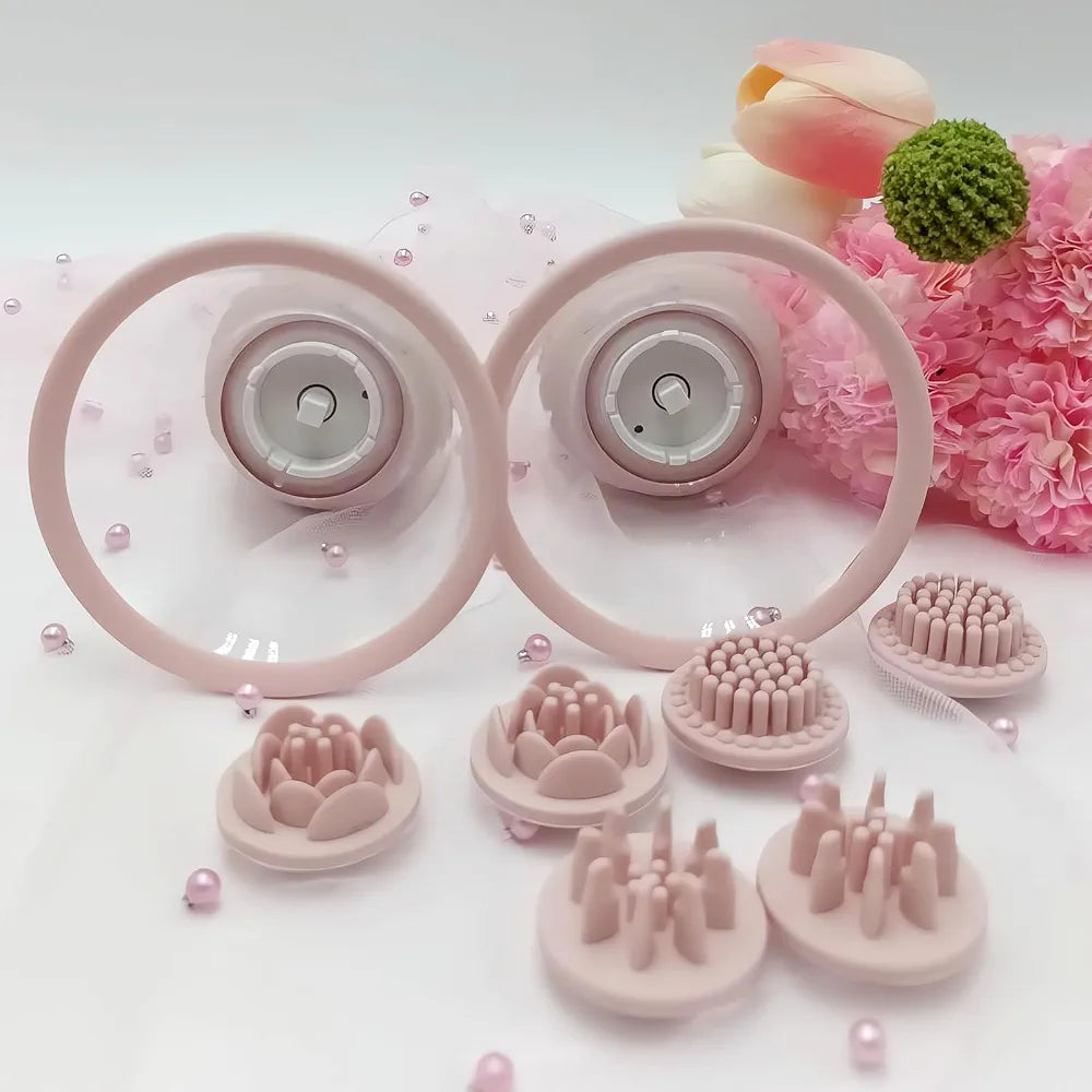 App-Controlled Rotating Nipple Suction Massager with 9 Vibration Modes and 3 Interchangeable Heads