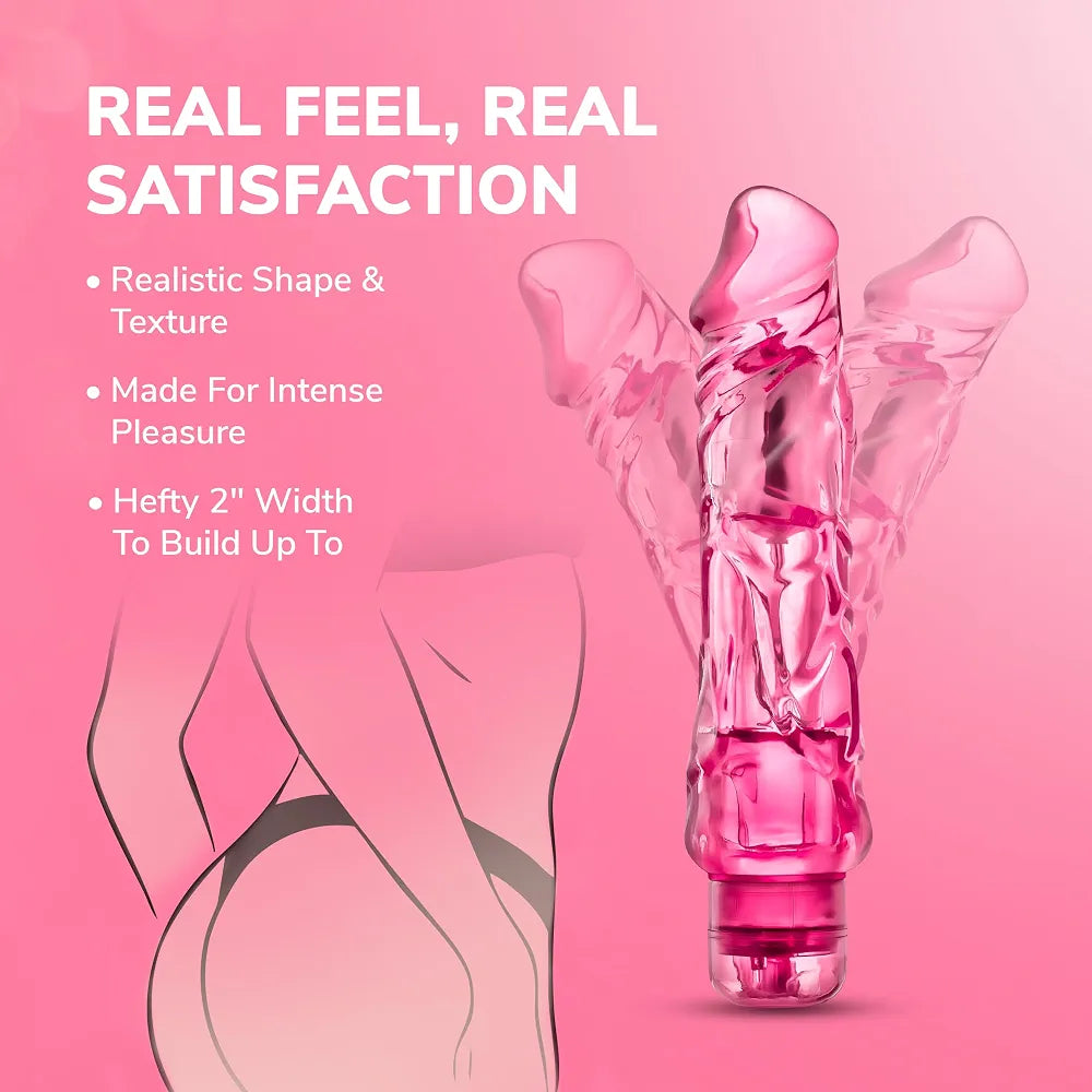 Eden 9-Inch Realistic Waterproof Vibrating Dildo with Adjustable Speed