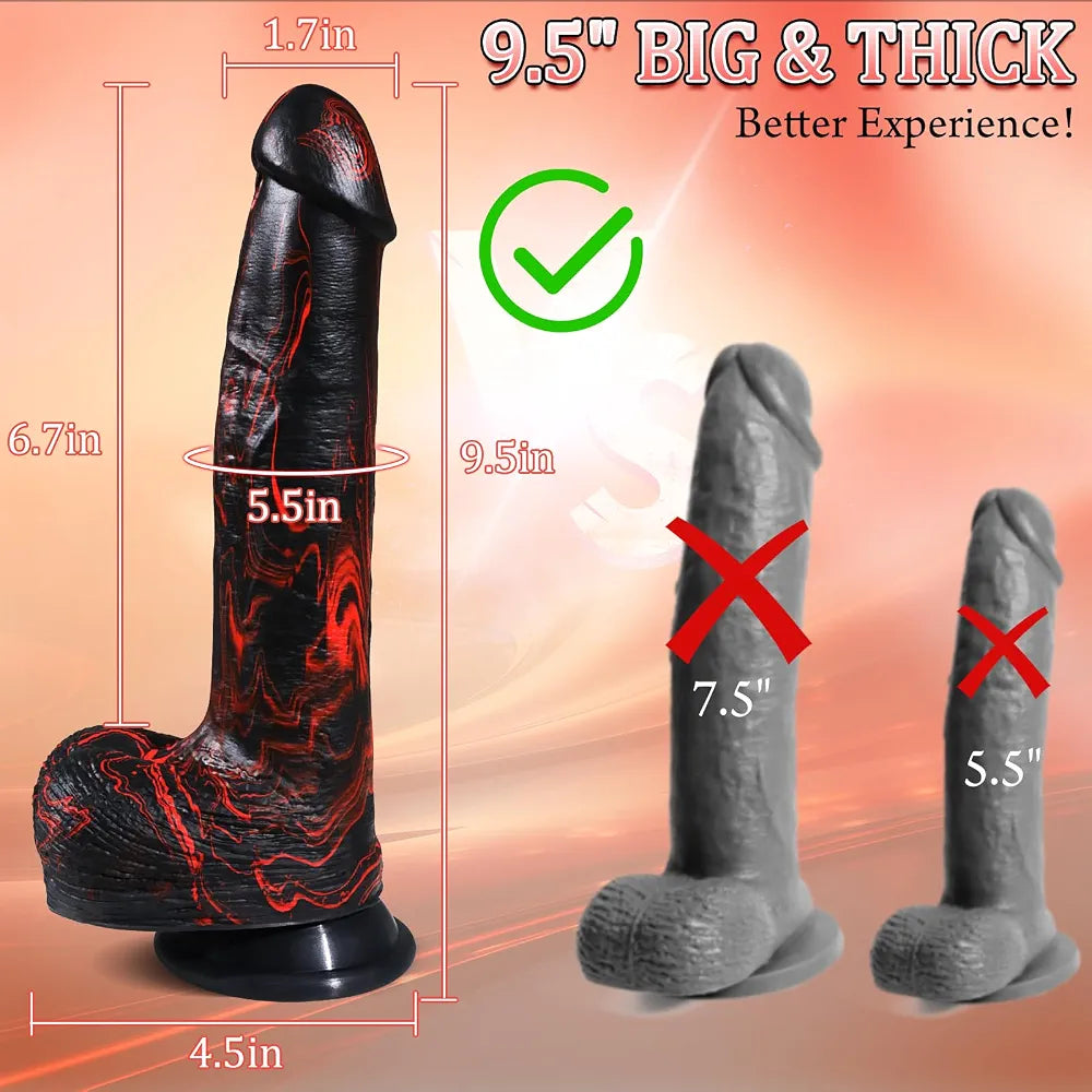 10-Inch Realistic Thrusting and Vibrating Dildo with G-Spot Stimulation for Women and Couples