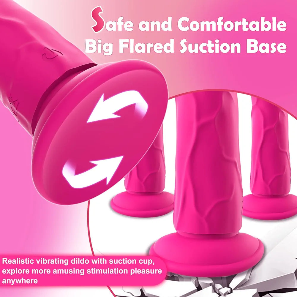 Premium Silicone G-Spot & Clitoral Vibrator with 10 Modes and Suction Base