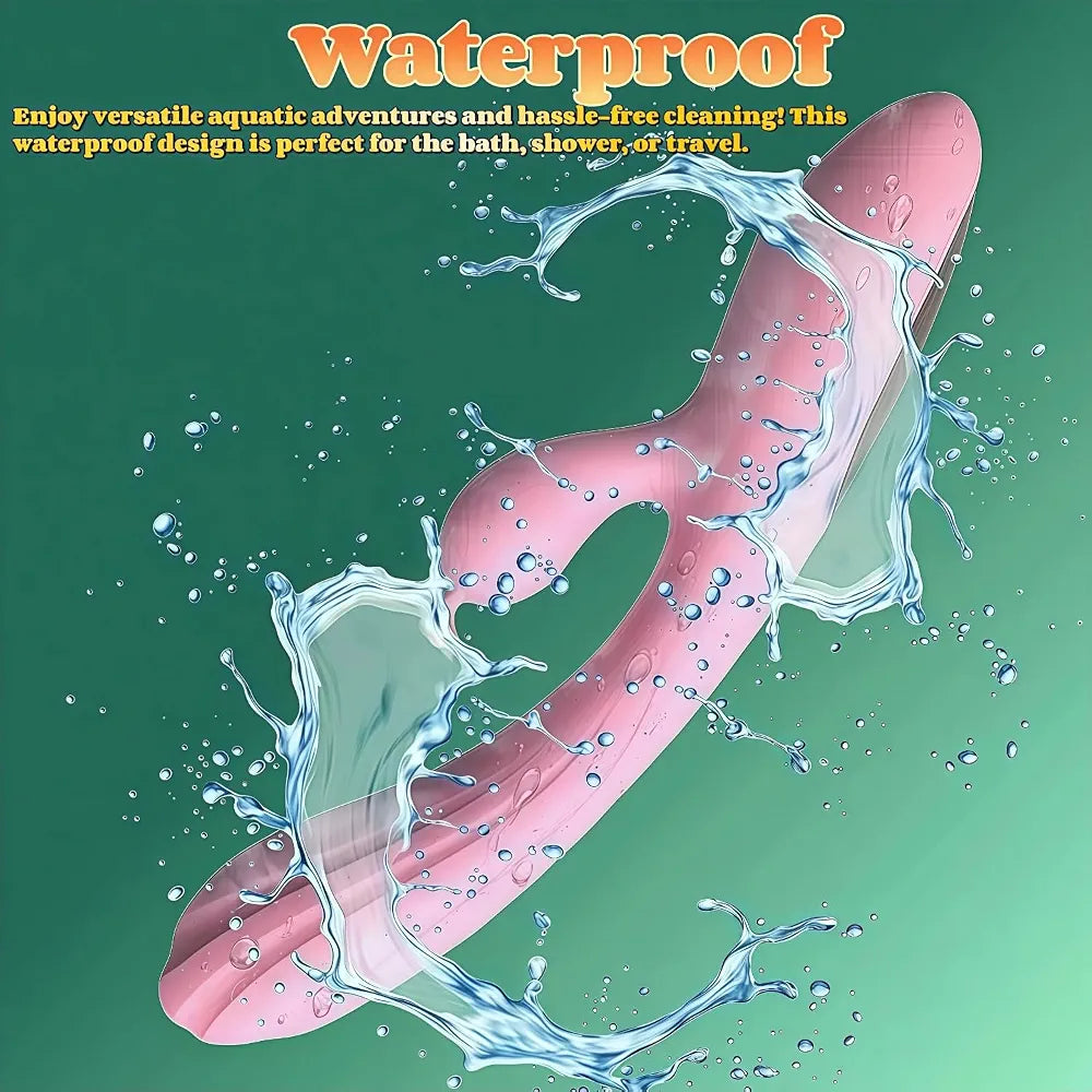 Dual-Stimulation Rabbit Vibrator for G-Spot and Clitoral Pleasure, Waterproof Silicone Adult Toy