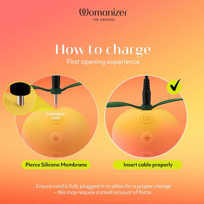 Womanizer Peach Rechargeable Silicone Clitoral Suction Stimulator