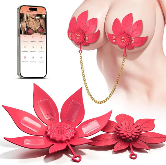 Adjustable Vibrating Nipple Clamps with 9 Modes for Couples