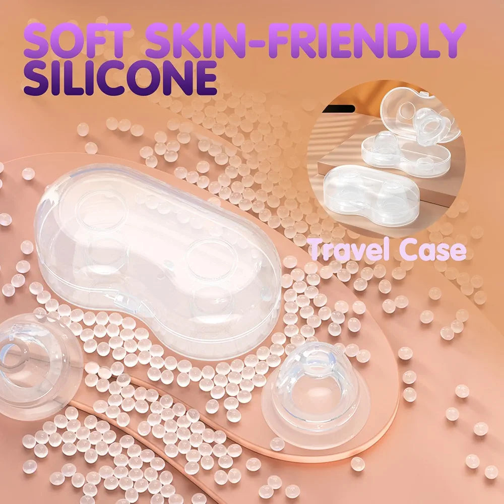 Transparent Silicone Nipple Suction Stimulator with Travel Case