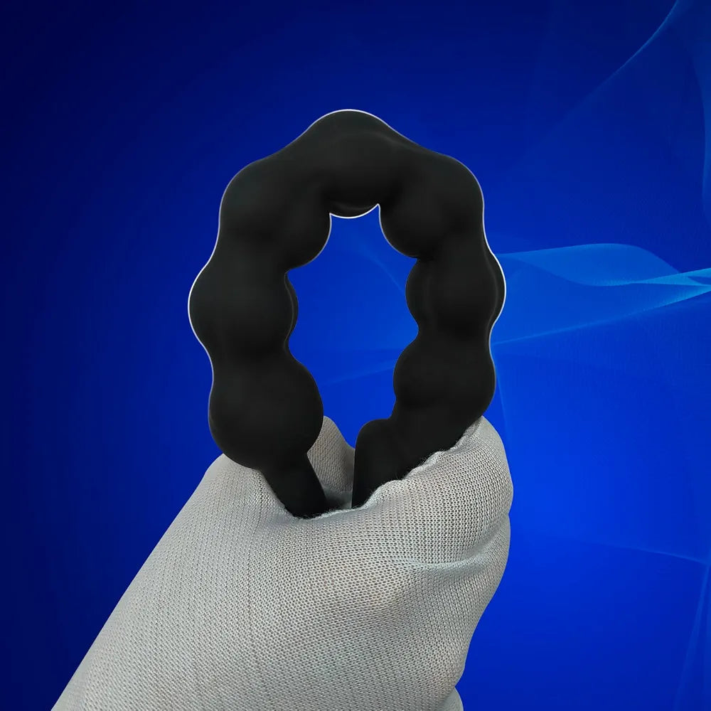 9-Inch Flexible Silicone Anal Bead Chain with 8 Graduated Spheres for Beginners and Advanced Users