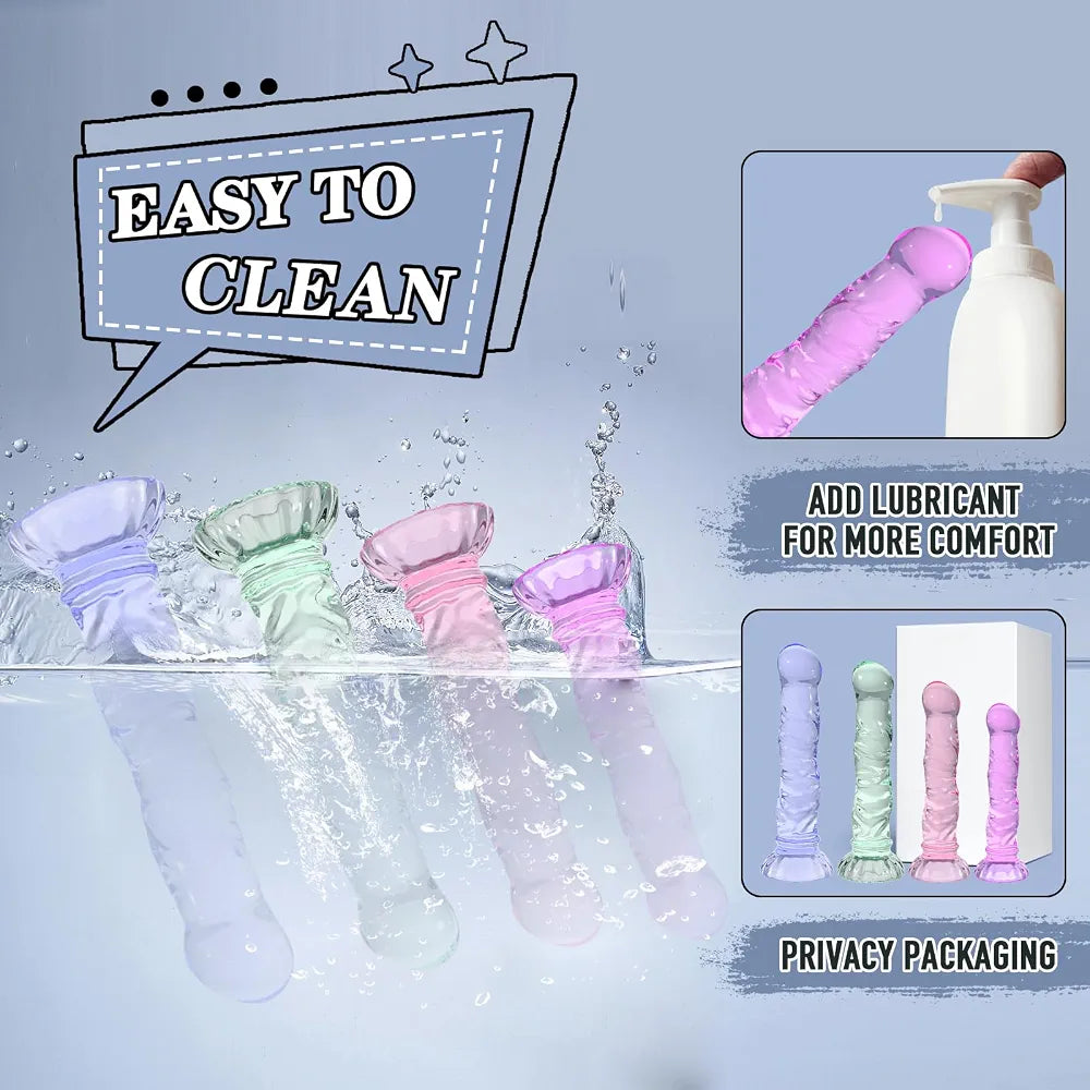 4-Piece Silicone Anal Training Kit with Suction Base for Beginners and Advanced Users