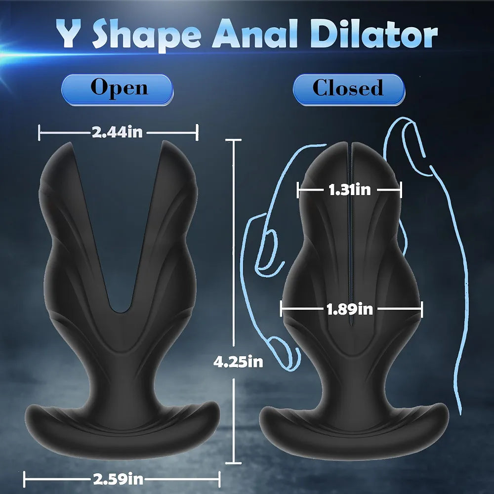Remote-Controlled Expanding Prostate Massager with 8 Vibration and E-Stim Modes