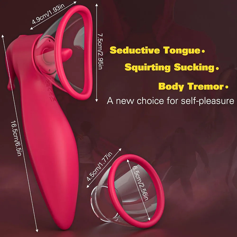 3-in-1 Automatic Vacuum Suction, Licking, and Vibration Stimulator for Clitoral and Nipple Enhancement