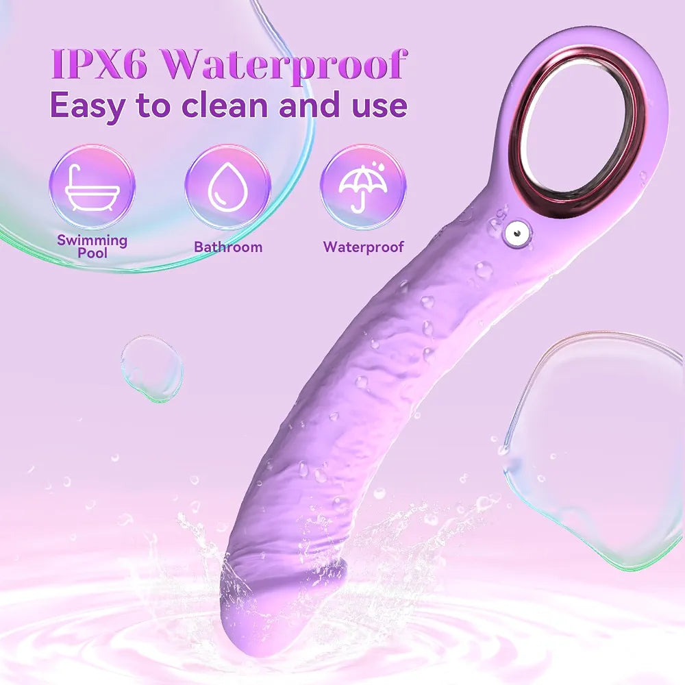 7.8-Inch Realistic Dildo Vibrator with 10 Vibration Modes for G-Spot and Clitoral Stimulation
