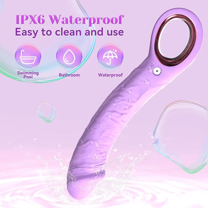 7.8-Inch Realistic Dildo Vibrator with 10 Vibration Modes for G-Spot and Clitoral Stimulation