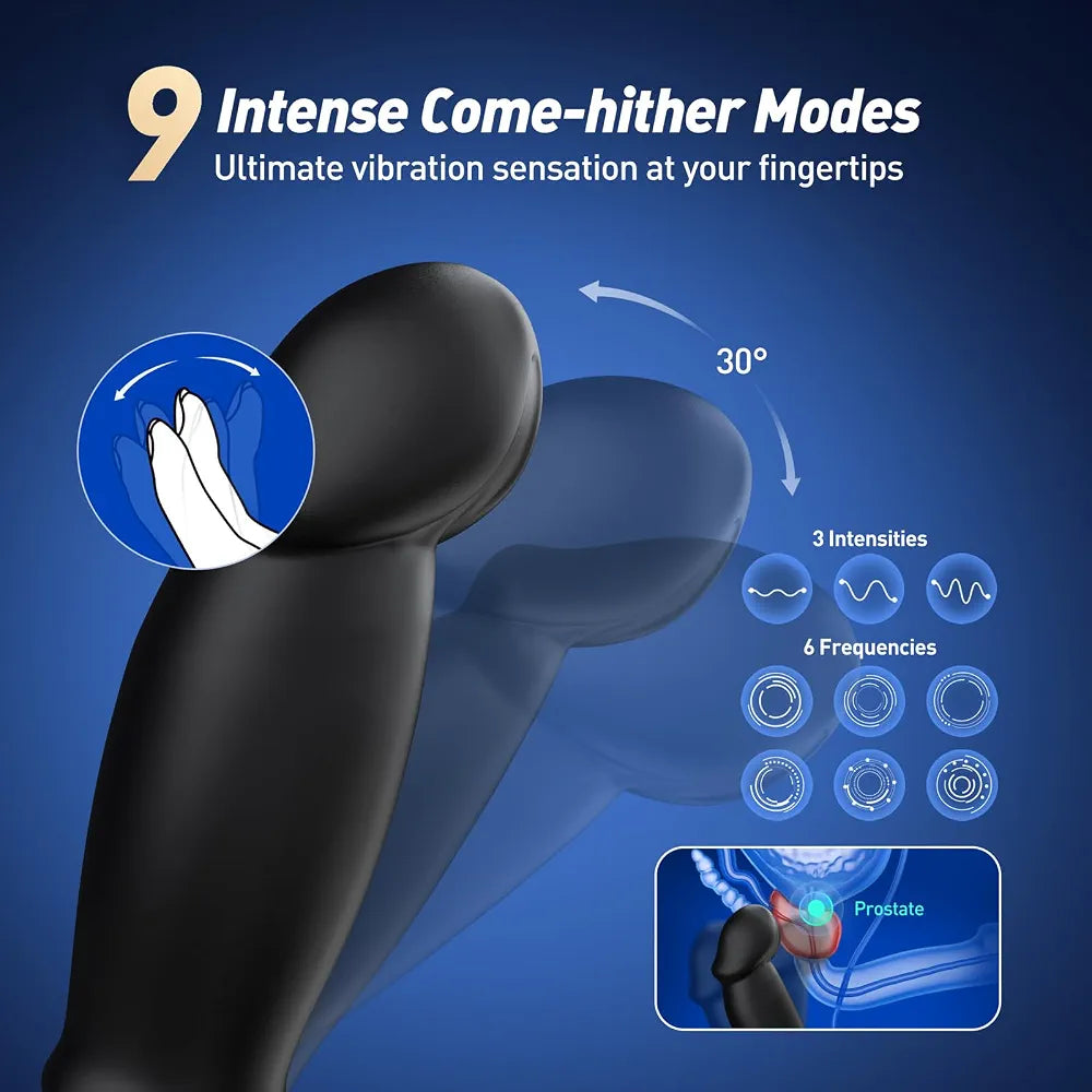 Premium Dual-Motor Prostate Massager and Anal Vibrator with Detachable Cock Rings
