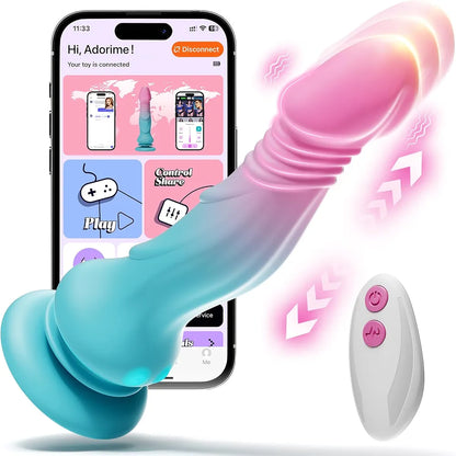 7.5-Inch Realistic Thrusting G-Spot Vibrating Dildo with Suction Cup and 9 Modes for Women