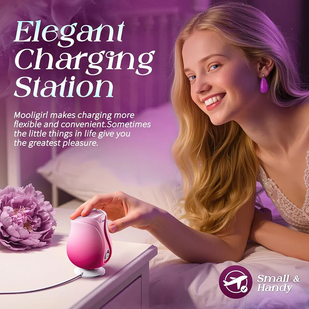 Rose-Shaped App-Controlled Clitoral Suction and Vibration Stimulator for Women