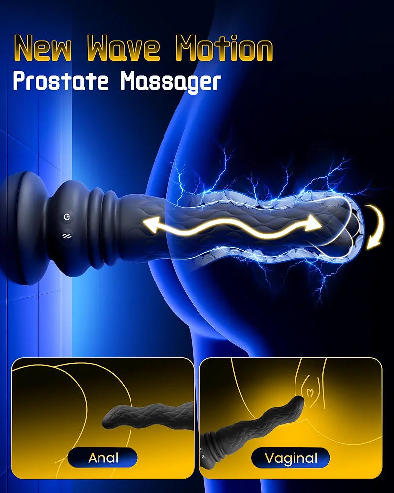 Beisar 3-in-1 Remote Controlled Prostate and P-Spot Massager with 9 Vibration Modes
