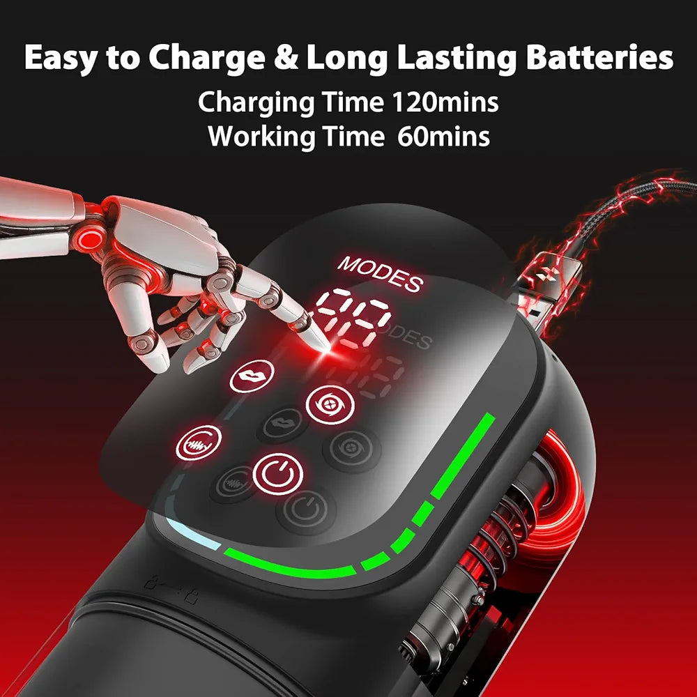 AI-Powered Automatic Male Masturbator with 7 Thrusting, Rotating, Sucking, and Licking Modes - Waterproof Pocket Sex Toy