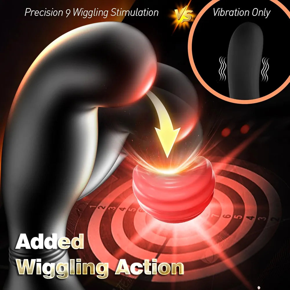 Dual-Motor Curved Prostate Massager and Anal Vibrator for Targeted P-Spot Stimulation