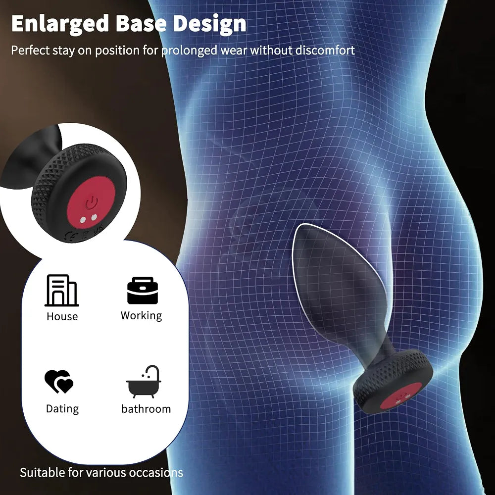 10-Mode Remote Controlled Anal Training Plug Set - 3-Piece Beginner to Advanced Vibrating Kit