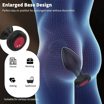 10-Mode Remote Controlled Anal Training Plug Set - 3-Piece Beginner to Advanced Vibrating Kit