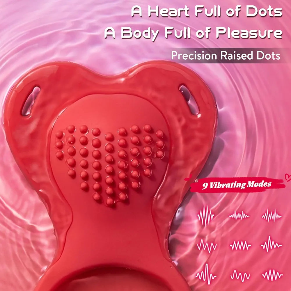 Heart-Shaped Remote-Controlled Wearable Panty Vibrator for Couples
