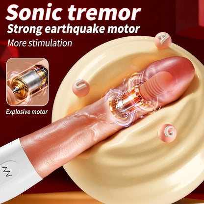 Silicone G-Spot Vibrator with Realistic Texture - 8.4 Inch