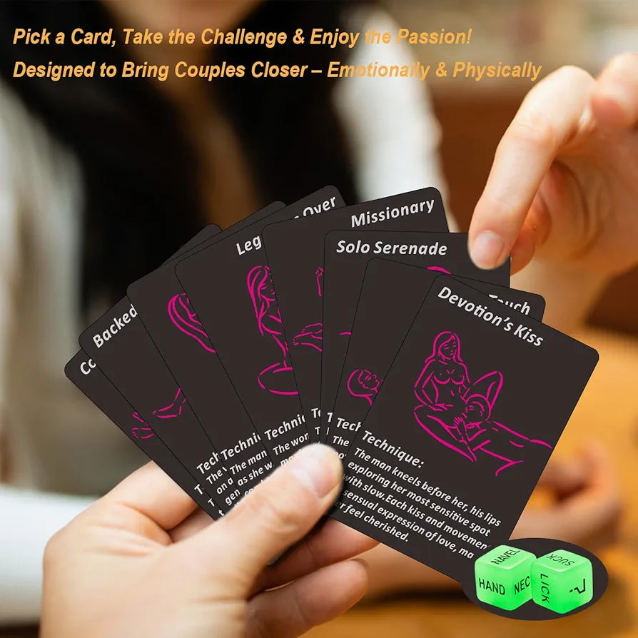 Intimate Couples' Adventure Deck: 42 Romantic Challenges, Positions, and Date Night Games with Accessories