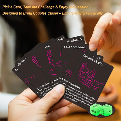Intimate Couples' Adventure Deck: 42 Romantic Challenges, Positions, and Date Night Games with Accessories