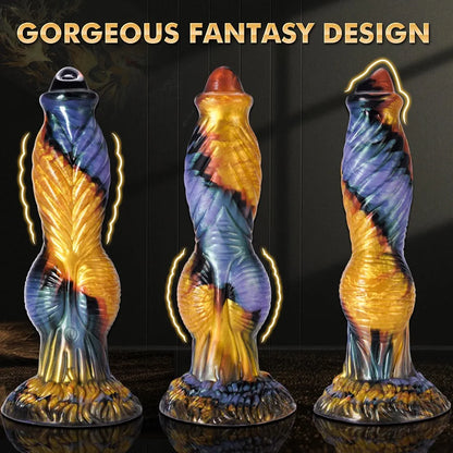 FYSHAVO 10.2" Fantasy Monster Dildo with App-Controlled Vibration, Suction Cup Base, and G-Spot Stimulation